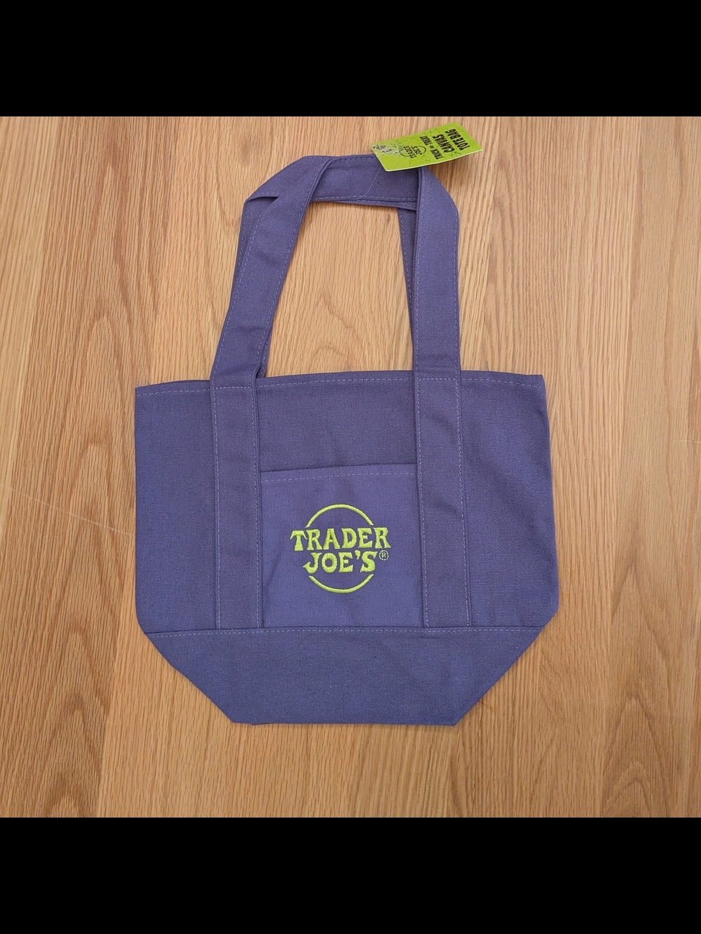 Trader Joe's Purple Canvas Tote Bag